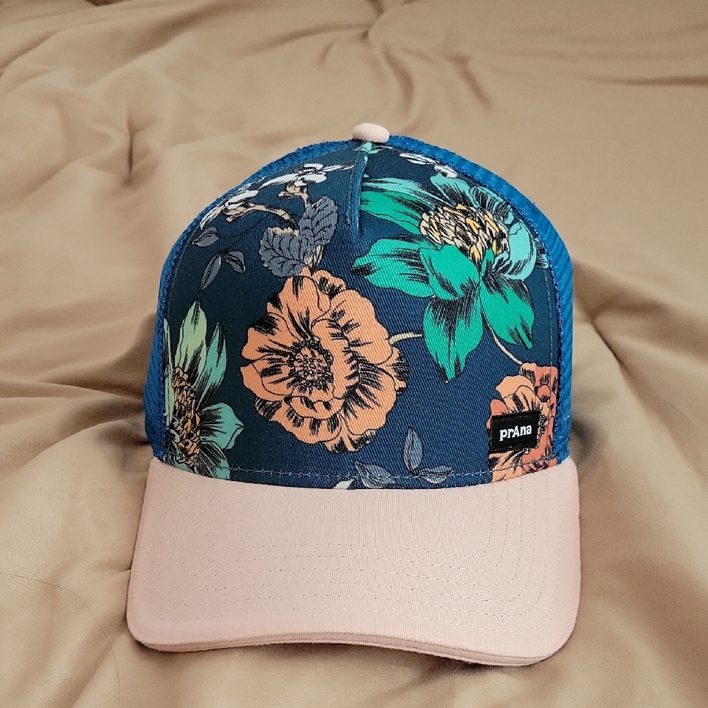 Floral Blue and Pink Cap